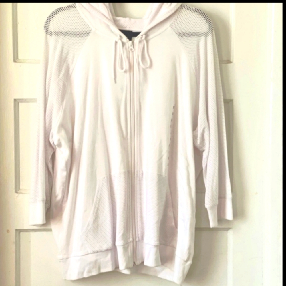 Plus Size 3X Jones New York Sport Full Zip Mesh Hoodie